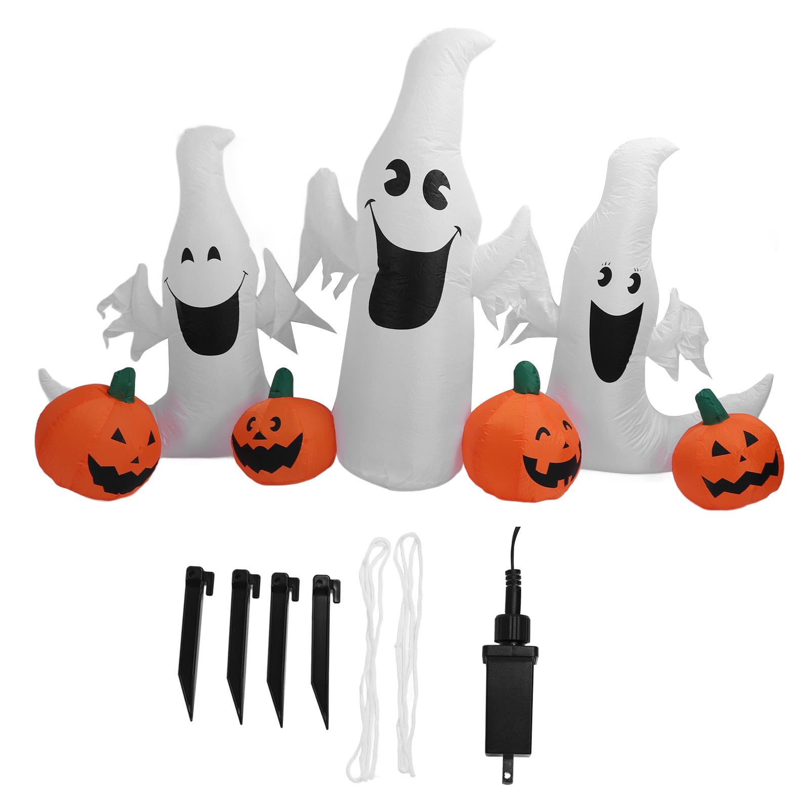 

Надувная тыква-призрак 230 см, украшение со светодиодными лампами для наружного двора и газона US 100‑240V