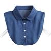 Adjustable Straps Denim Fake Collar Korean Style Turtleneck Fake Collar Retro Shirt Collar  Women
