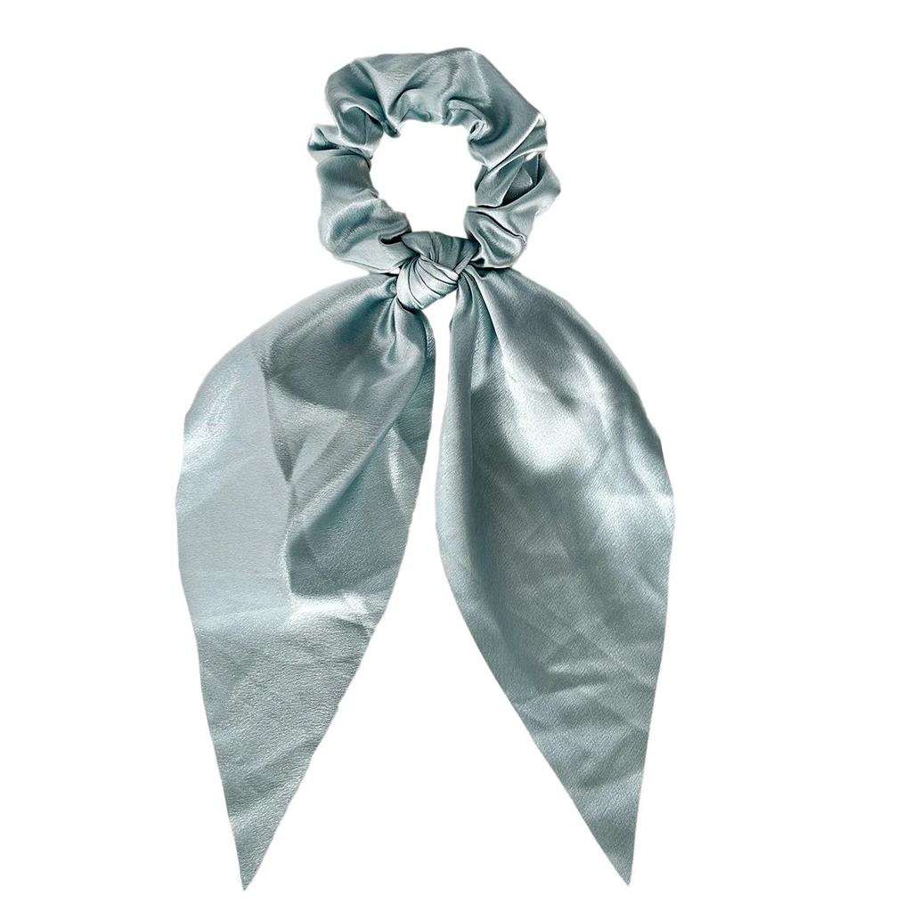 1 Stück Satin Langes Band Scrunchies Damen Mädchen Elastisches Gummi Schleife Haargummis Pferdeschwanzhalter Haaraccessoires