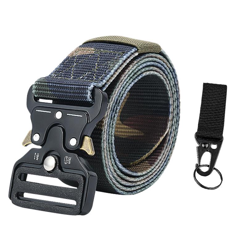 Elastic Tactical Nylon Belt with Alloy Buckle, Popular for Outdoor Use, Customizable Size
