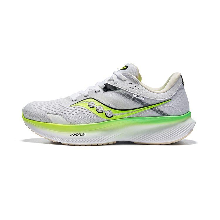 SAUCONY Ride 16 Rutschfeste Niedrige Trainings-Laufschuhe Damen Weiß Grün S10830-75