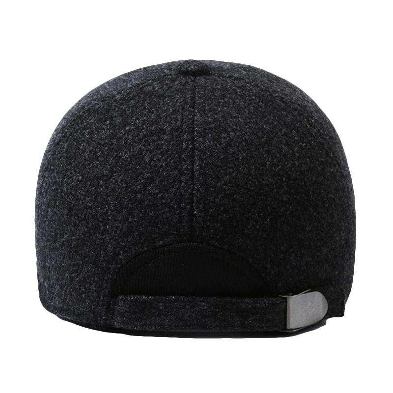 Baseballová čepice středního věku Pánské Podzim Zima Venkovní Vlněná teplá čepice Samet Silná bavlněná čepice Ochrana uší Čepice