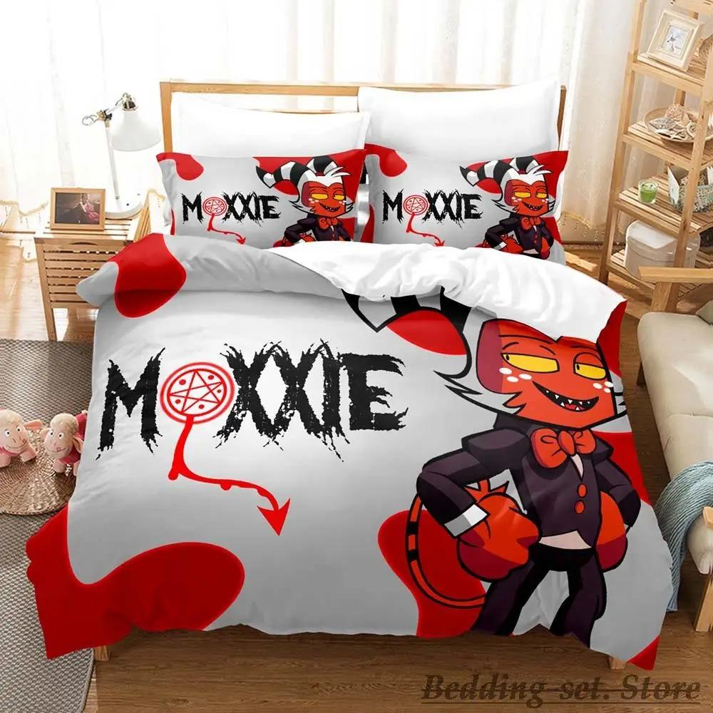Moxxie Boss Sängkläder Set Enkelt Twin Full Queen King Size Sängset Vuxen Barn Sovrum Påslakanset Anime sängkläder Säng