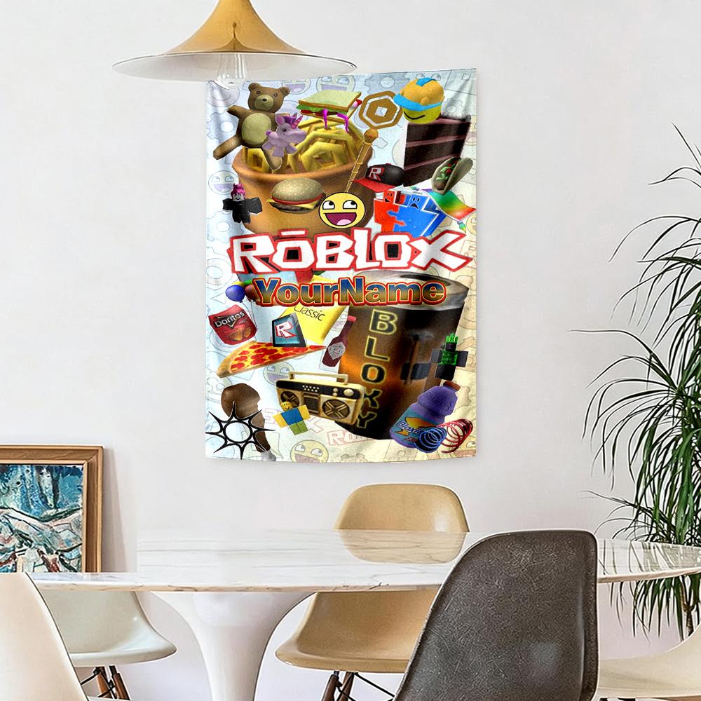 Roblox Custom Your Name Wall Decor Tapestry Art For Pet Memorial Birthdaywedding Party Backdrop Family Gift