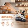 Halloween Napkin Holder Wooden Holder, Ghost Pumpkin Decorative Tabletop Tissue Dispenser, Rustic Kitchen Counter Storage Paper Organizer for Holiday