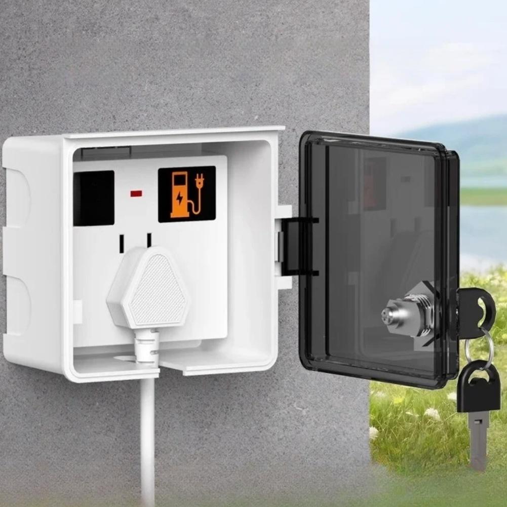 Elektrisches Fahrzeug Ladebuchsen Schlosskasten Outdoor Wasserdicht mit 86er Typ Steckdose für Zuverlässige und Sichere Verbindung