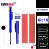 Reuseable Long Head Deep Hole Markers Pen Pencils Solid Carpenter Refill Leads Built-in Sharpener Woodwork Construction Tools