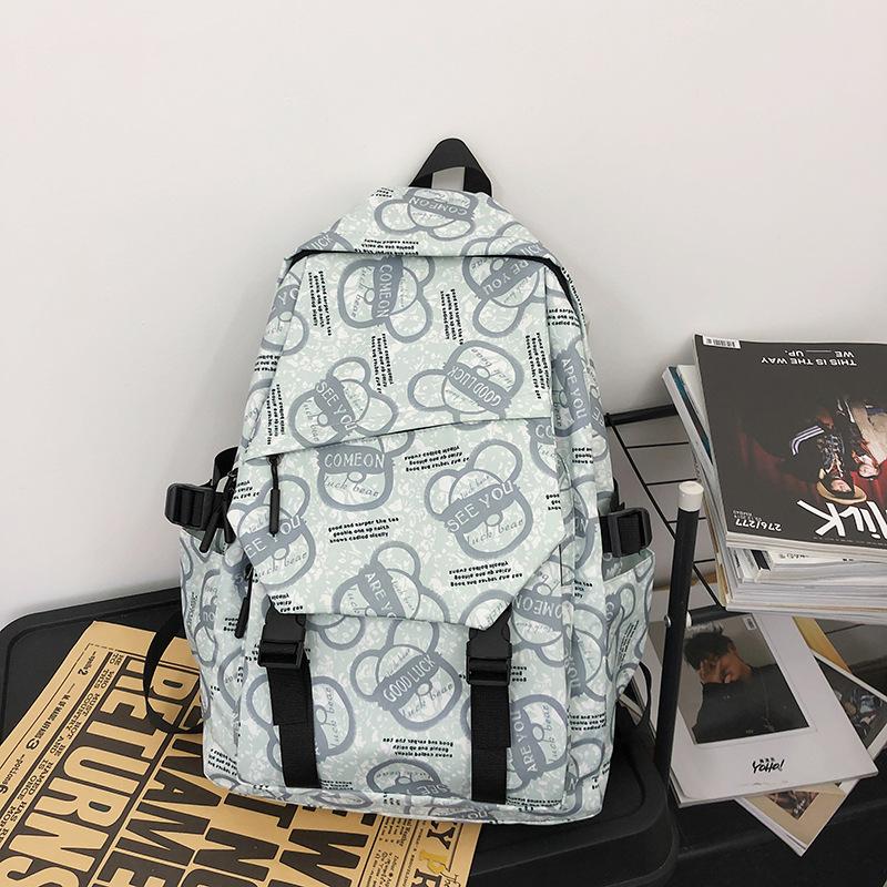 Der neue Graffiti-Comic-Rucksack hat ein hohes Erscheinungsbild, ist stilvoll und vielseitig und ist ein lässiger Großraumrucksack für Paare. . gray