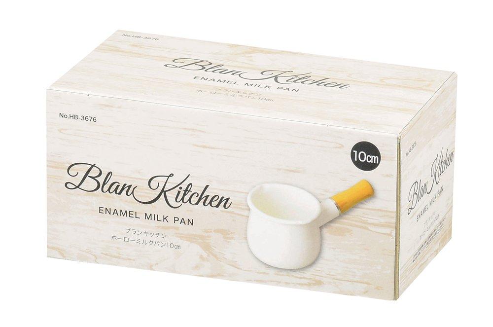 Pearl Metal Painted Finish Milk Bran Pan, 10cm, Enamel, Kitchen, White, HB-3676