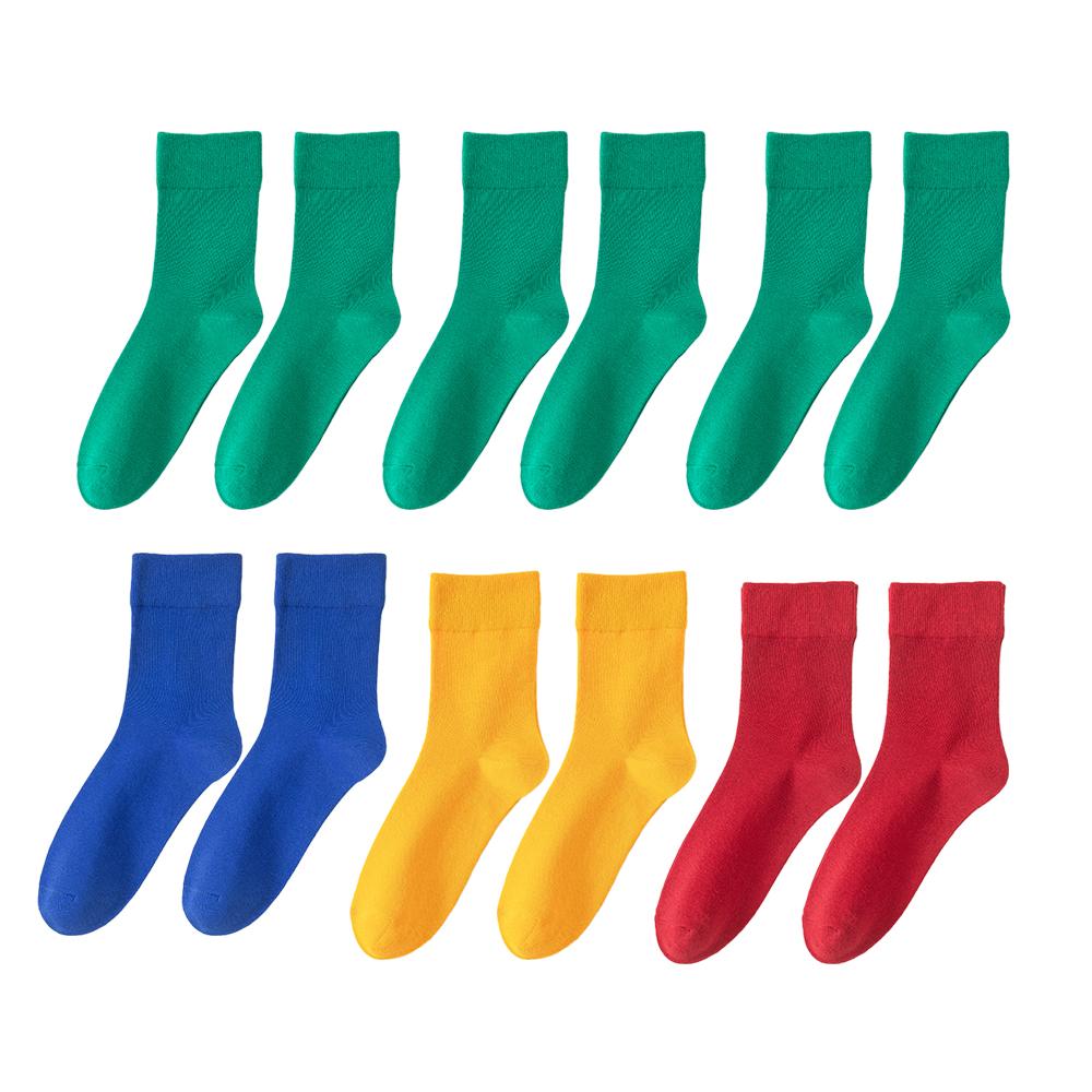 6 Paires Chaussettes pour Diabétiques Non Comprimantes Coupe Ample Coton Mi-Hautes, Confortables Ventilées Douces pour Femmes et Hommes, Toutes Occasions