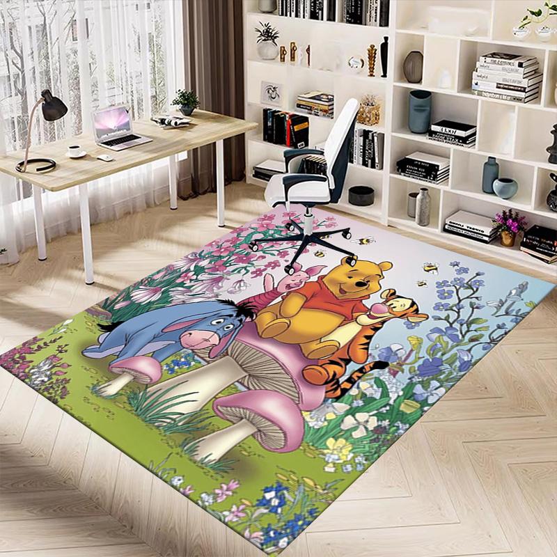 Winnie Pooh Friends Carpet For Playroom Bedroom Living Room Sofa Home Decorkids Game Area Rug Nonslip Floor Mat