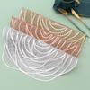 6/4pcs Creative Flower-shaped Placemat Banquet Dining Table Mat PVC Hollow Decor Cushion Elegant Home Coaster Dinner Table Pad