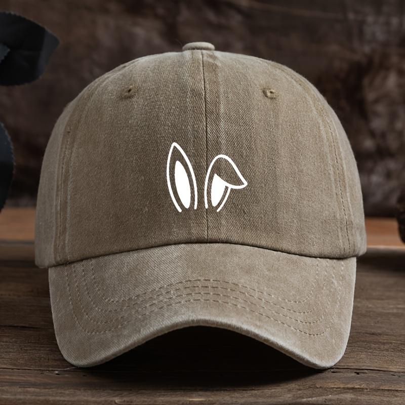 

Fun Rabbit Ears Print Baseball Hat Unisex Outdoor Fashion Versatile Peaked Hat Trend хакі