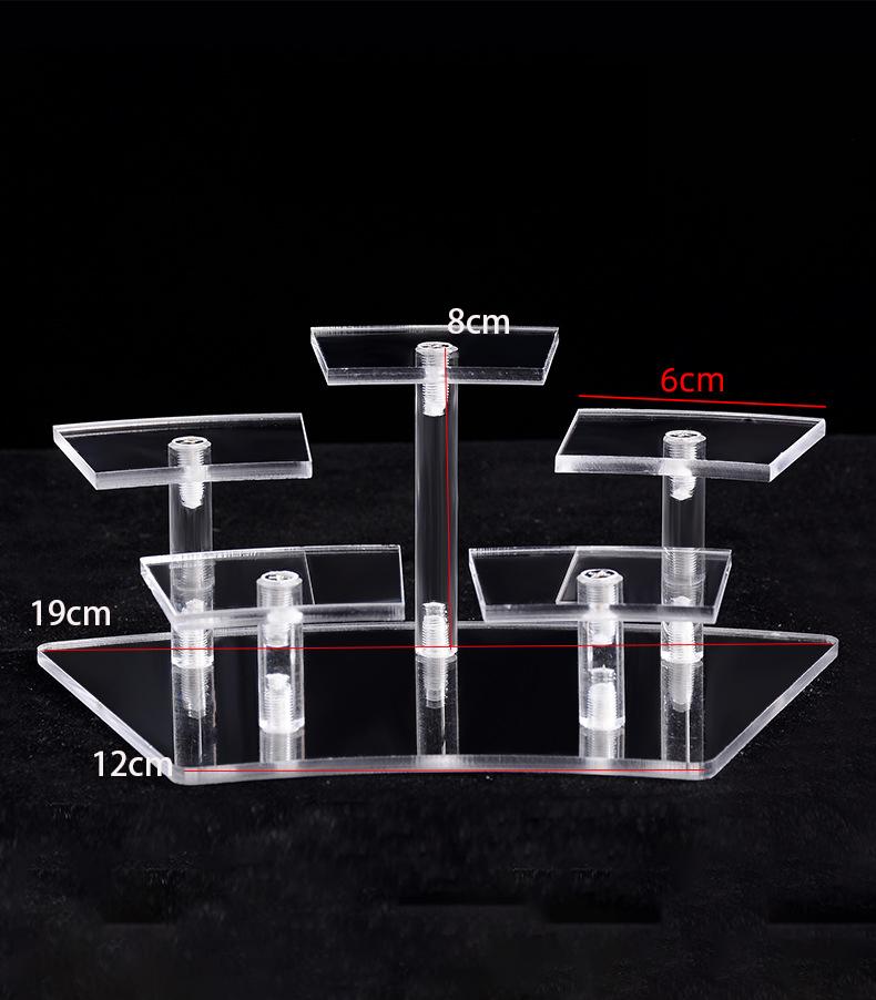 1-4 Tier Acrylic Display Stand for Action Figures,Cosmetic Rack Clay Doll Jewelry Cupcake Perfume for Corner Display Riser Shelf