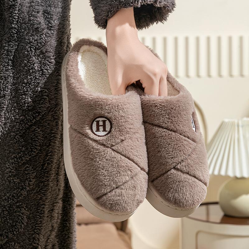 Cotton slippers home autumn and winter indoor non-slip thick-soled cotton shoes Mao Mao cotton mop warm couple shoes