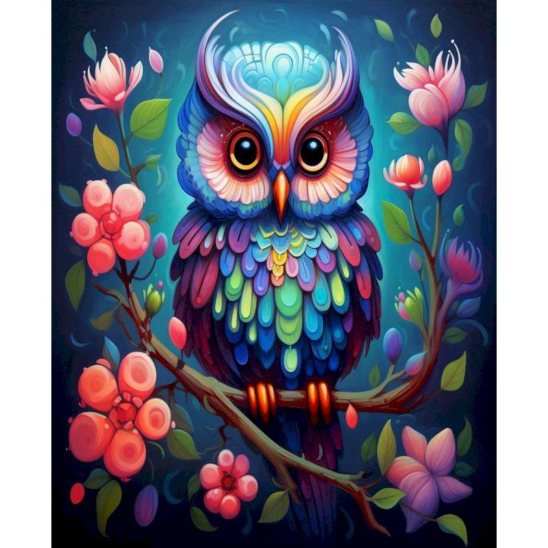 

GATYZTORY Pictures By Numbers Owl Animal Paint Kit For Adults Drawing By Numbers Set On Canvas For Living Room Unique Gift 30x20cm no frame чистий