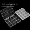 Transparent 12-Compartment Storage Box for Nail Art Accessories, Beads, and Electronic Components.