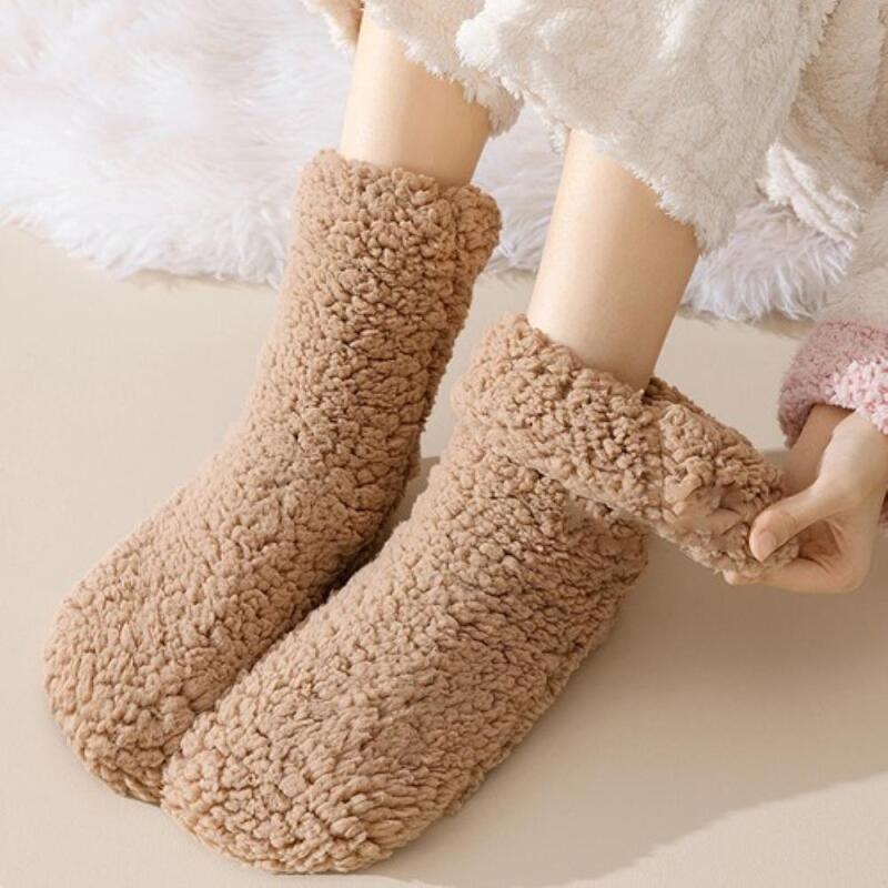 Women s Winter Fleece Poggle Mid-Calf Set of 2 CD8794_CoffeeWhite 3990₽
