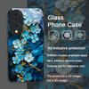 Aesthetic Flower Marble Texture Art Tempered Glass Phone Case for Huawei Nova 13 12 11 10 SE Mate 70 60 Pro+ P60 P50 P40 Covers