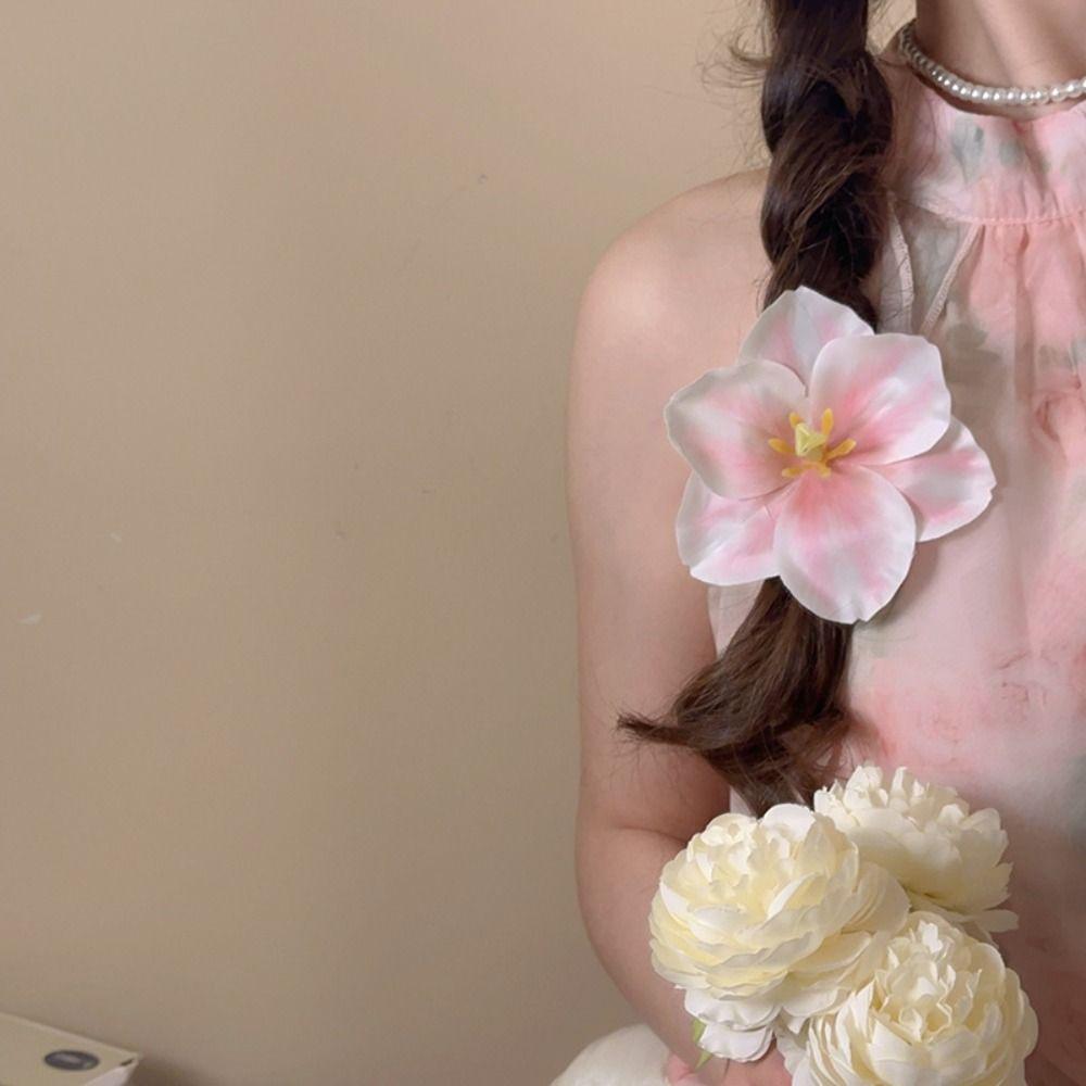 Korean Style Flower Hair Clip Cloth Bohemian Style Hair Clip Cute Flower Hairpin Summer