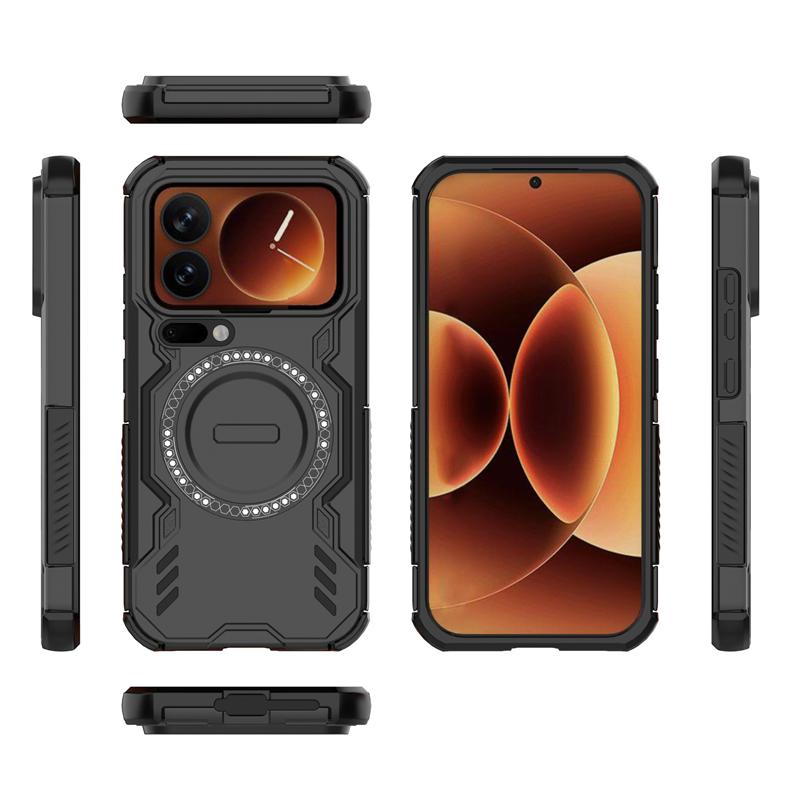 For Xiaomi 17 Pro Case Xiaomi 17 Pro Max Anti-knock Armor Magnetic Adsorption Wireless Charge Back Cover For Xiaomi 17 Pro Case