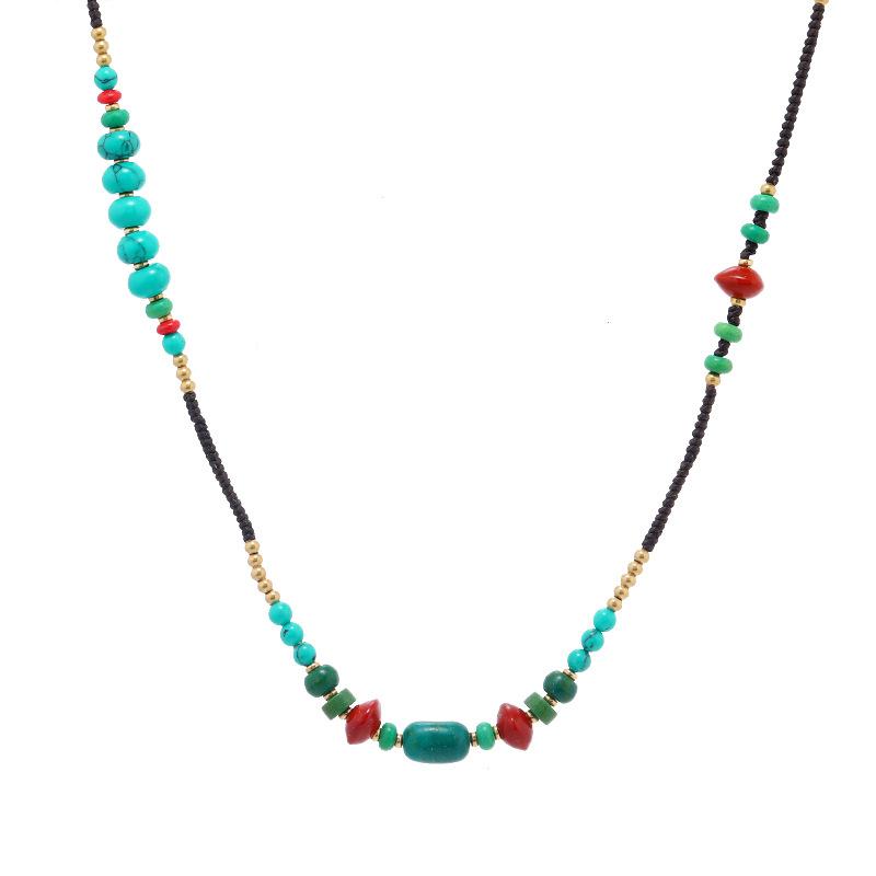 Tibetan Retro Turquoise Multi-layer Bracelet Niche Bodhi Men's and Women's Bracelets Nepalese Handmade Necklaces