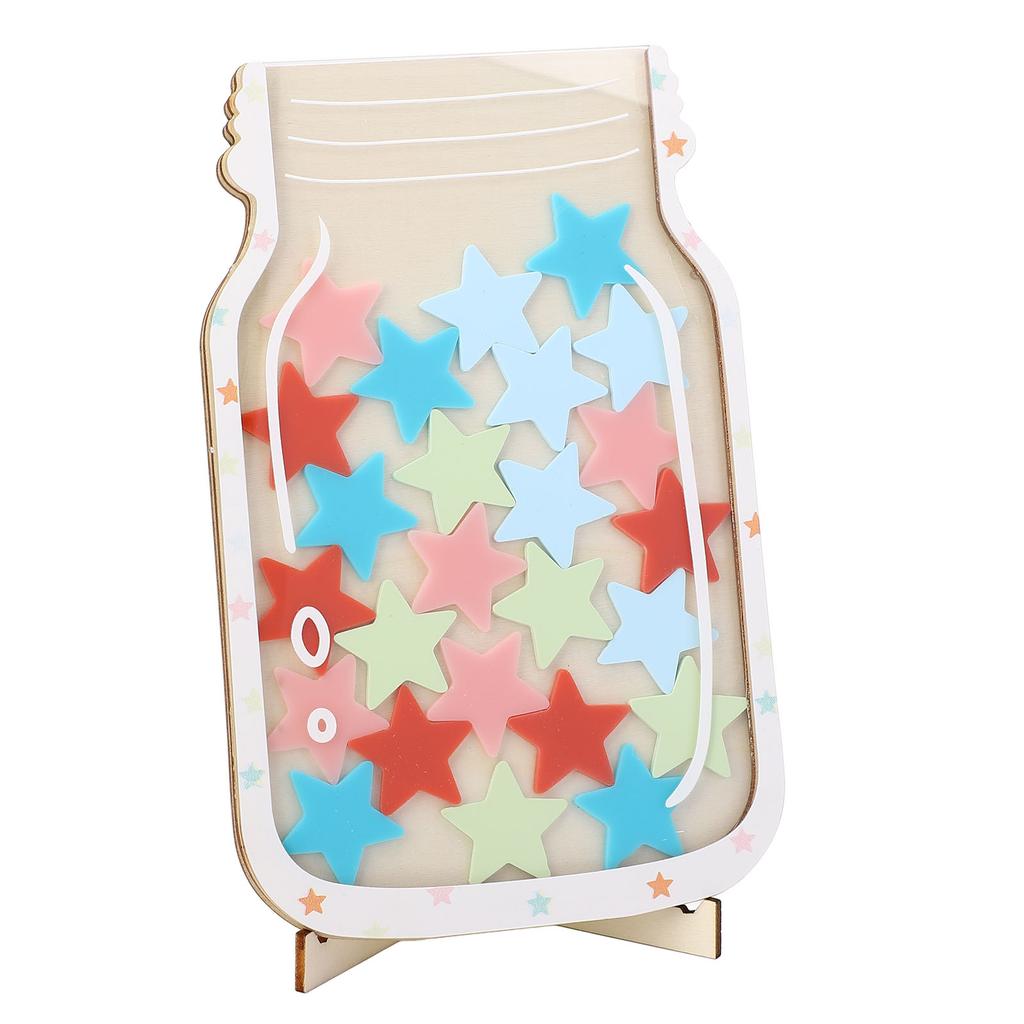 Reward Jar for Kids Solid Wood Magnetic Positive Behavior Incentive Toddlers Potty Training Reward Jar for School