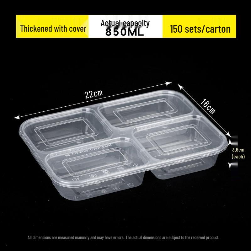 Deshangyuan Disposable Divided Takeout Meal Boxes with Lids