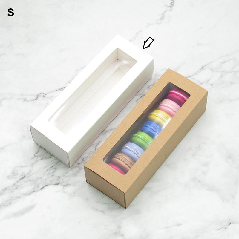 12 pezzi Scatole di Macaron Scatole per imballaggio Biscotti con finestra trasparente Contenitore grande per Macaron Scatole per pasticceria per biscotti Dessert Ciambelle Cupcakes Muffin