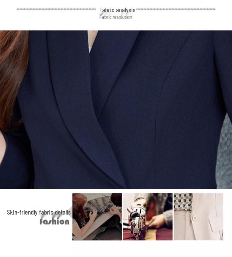 Elegant Professional Skirt Suit for Autumn & Spring - Ideal for Front Desk Managers & Interviews