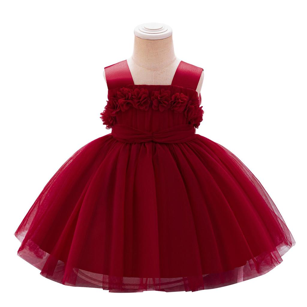 Baby Bloemen Gaas Prinsessenjurk: Elegante Formele Kleding voor Verjaardagen & Bruiloften