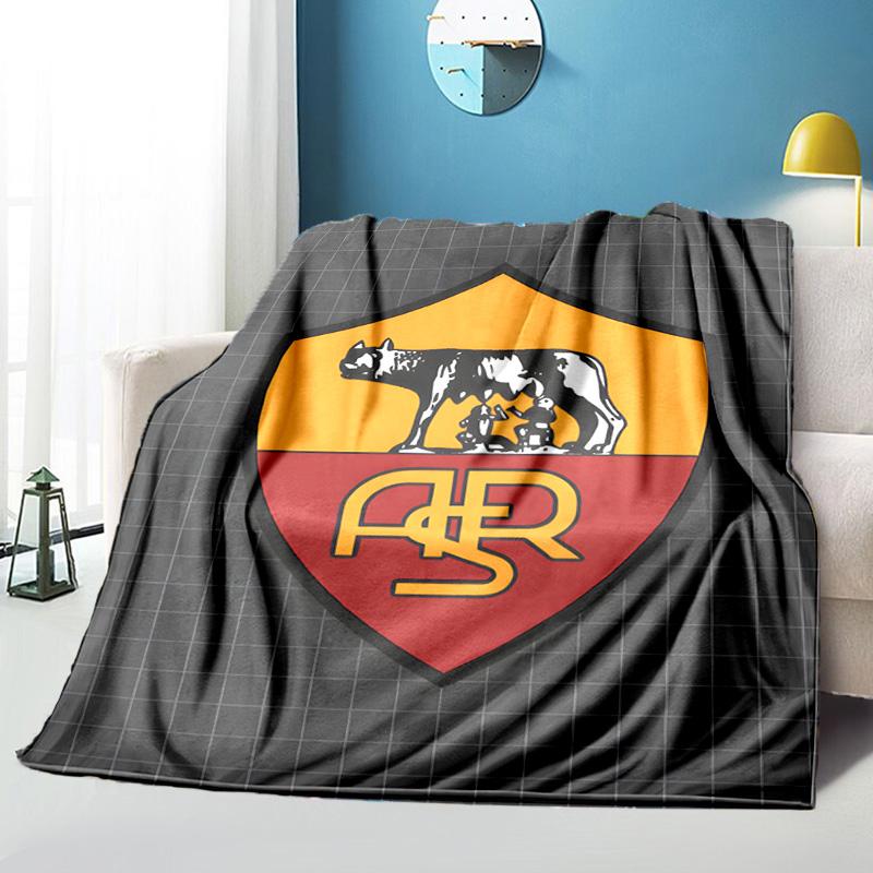 Rome Wolf Football club Printed Throws Blanket Soft Flannel Blankets for Couch Bed Gifts for Men Women Picnic blanket Christmas gifts