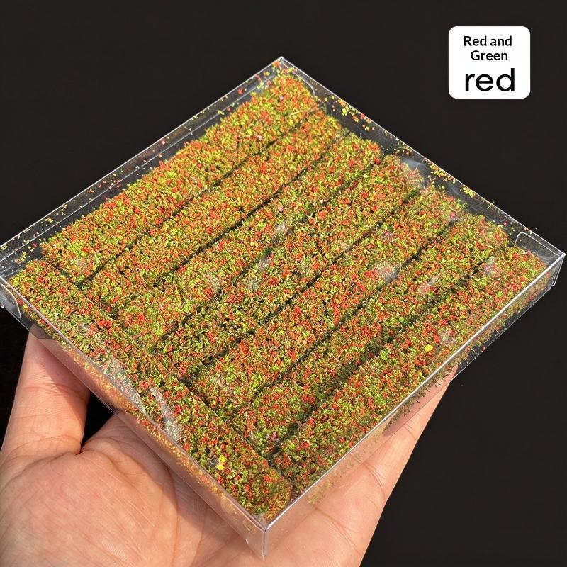 8Pcs/Pack Simulation Shrub Strips Model Hedge Bush Miniature Landscape For Ho Scale Train Diorama Wargame Sand Table