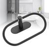 Handtuchring Edelstahl Wandmontage Stanzfreie Installation Modern Oval Handtuchhalter Schwarz