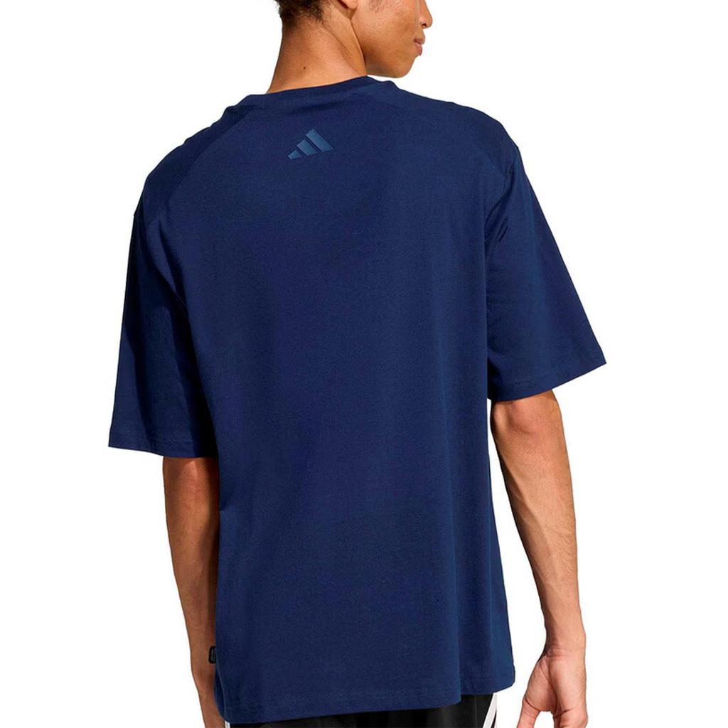 Adidas T Shirts Men's Dark Blue Crew Neck JZ5062