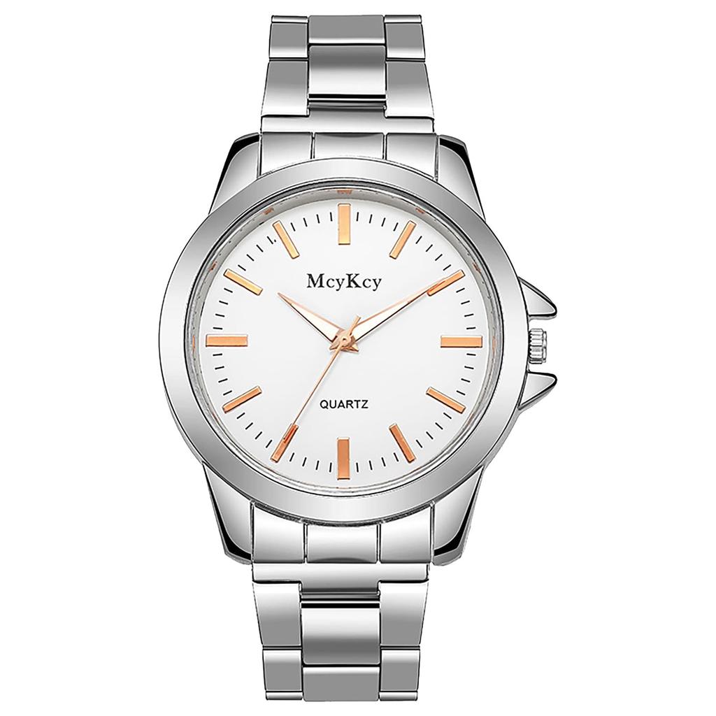 Three-eye Non-mechanical Couple Watch Men's Watch Ladies Fashion Steel Belt Women's Watch