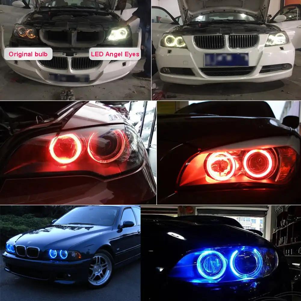 Car LED Angel Eyes Marker Light Bulbs Car Side Light  Headlights Replacement For BMW 3 Series E90 E91 5 Series E60 E61 Accessory