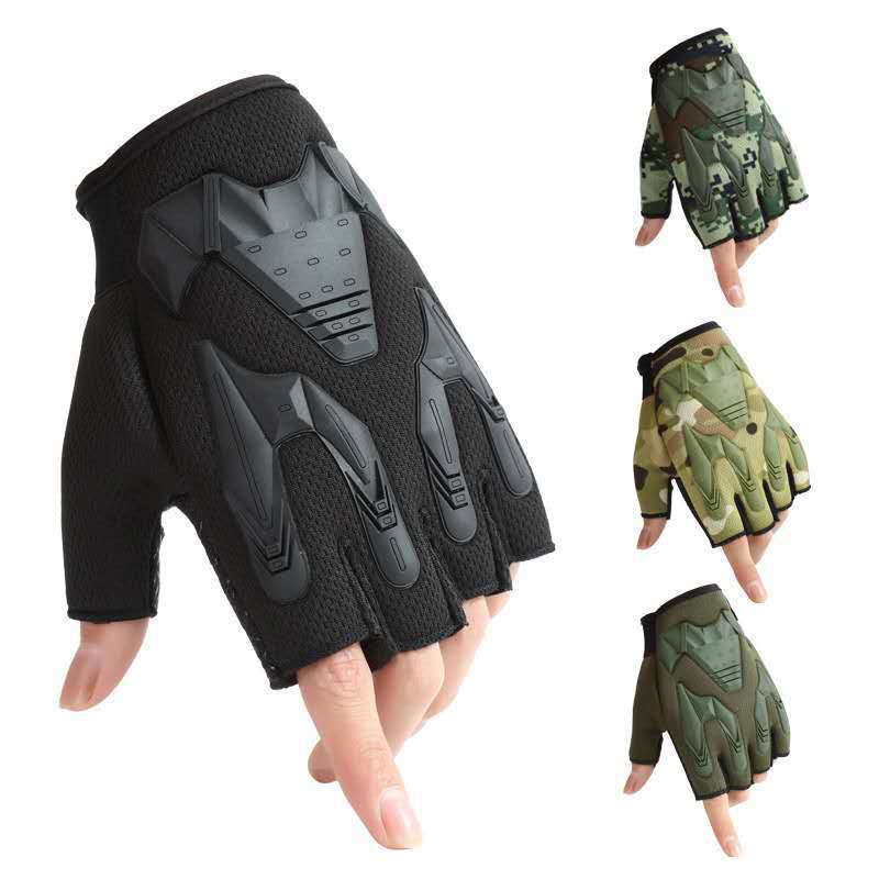 Men and Women Outdoor Tactical Gloves Sports Cycling Motorcycle Gloves Military Fan Protective Half Finger Fitness Gloves