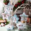 Christmas Tin Box Star Shaped Chocolate Cookies Candy Box With Hanging Rope Christmas Storage Box Ornaments Gifts