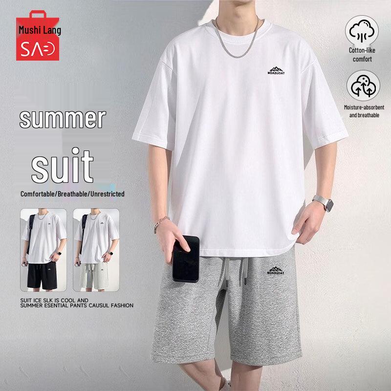 MUSHILANG Men's Summer Casual Sportswear Set