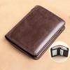 Business Men's Slim Wallet Multi-Functional Classic Design RFID Blocking Compact Card Holder with Coin Pocket