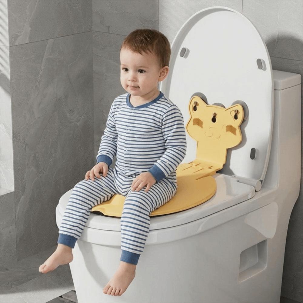 Adjustable Folding Potty Seat Suction Cup Fixation Toilet Seat Cushion Ring Unisex