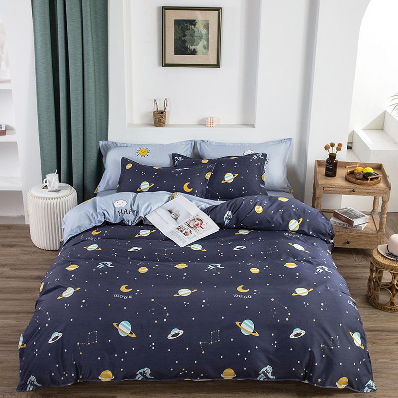 3-piece Printed Bedding Set - Soft Polyester, Machine Washable, Includes 1 Duvet Cover and 2 Pillowcases for Bedroom, Guest Room