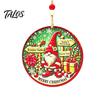 Christmas Gift Wrapping Tags Wooden Hanging Sign with Hemp Rope, Rustic Holiday Wall Decor Party Supplies for Home Decoration, Solid Wood Festive