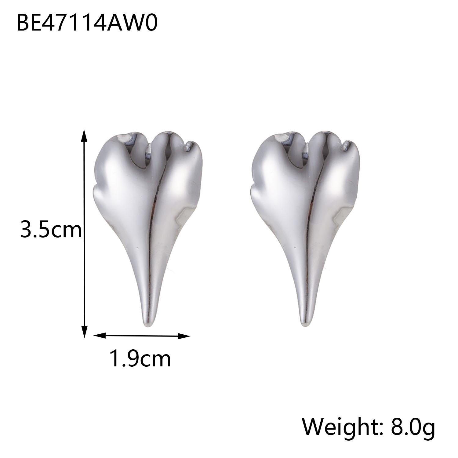 

CARLIDANA Statement Stainless Steel 18K Gold Color Irregular Heart Tear Drop Stud Earrings Women Geometric Earrings For Jewelry