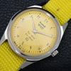 VINTAGE HMT JANATA HAND-WINDING INDIAN MENS YELLOW COLOR DIAL WATCH A702053-5 R208-a702053