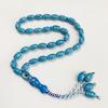 Electroplated Pattern Tasbih: 33-Bead Muslim Prayer Rosary with Hajj Symbol