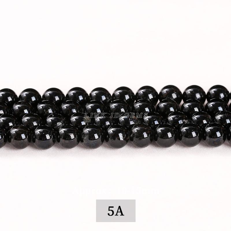 

Natural Stone Bead Black Tourmaline Round Loose Spacer Gemstone 4 6 8 10 12mm For Jewelry Making Diy Bracelet Necklace Accessory 4-5mm approx 91pcs