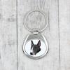 Bull Terrier, Bully - Geometric Keychain with a Photo and the Inscription Art-Dog