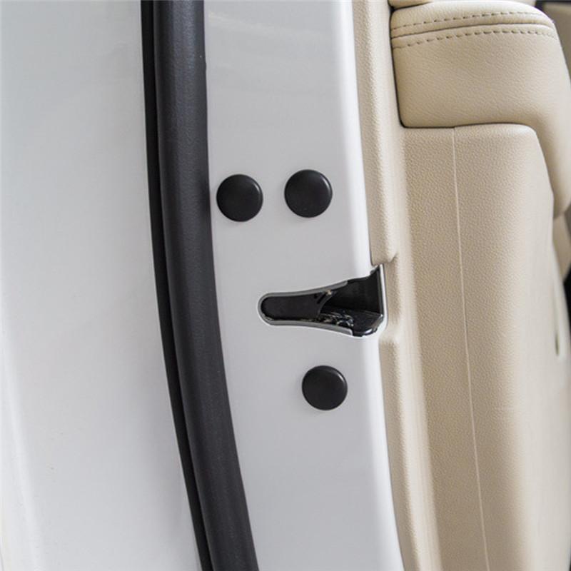 12Pcs Universal Car Interior Door Lock Screw Protector 3M Adhesive Anti-rusty Durable Cover Cap Trim Black White Mini Car Stuff